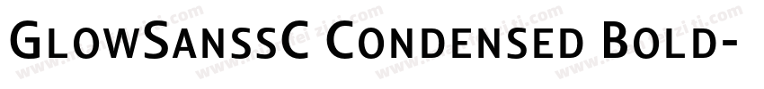 GlowSanssC Condensed Bold字体转换
